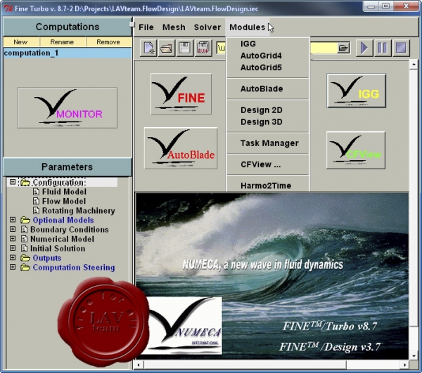 NUMECA Software FINE/Turbo v8.7.2 FINE/Design v3.7