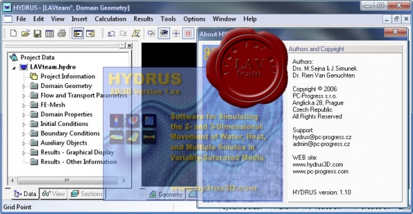 PC-Progress HYDRUS v1.10