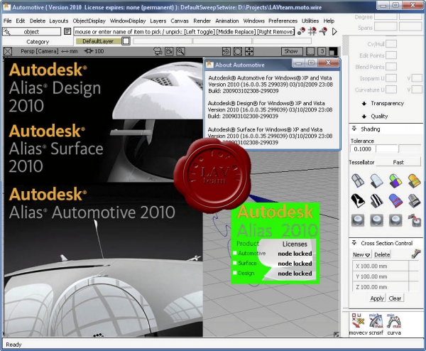 Autodesk Alias 2010 (Automotive/Surface/Design) v16.0.0.35 build 299039 x86