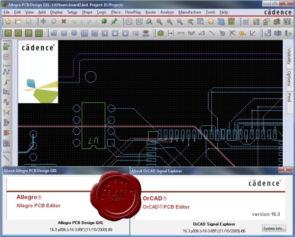 Cadence Allegro SPB / OrCAD v16.3