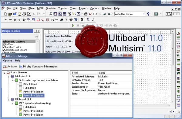 National Instruments Multisim & Ultiboard v11.0.278