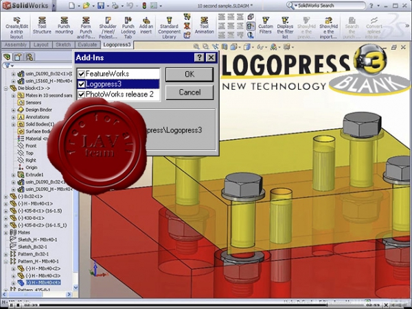 Logopress 3 2010 SP0.3 for Dassault Systemes SolidWorks 2010 SP1.0 Logopress 3 2010 SP0.3 for Dassault Systemes SolidWorks 2010 SP1.0