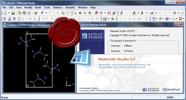 Cambridge Accelrys Materials Studio v5.0.0.0