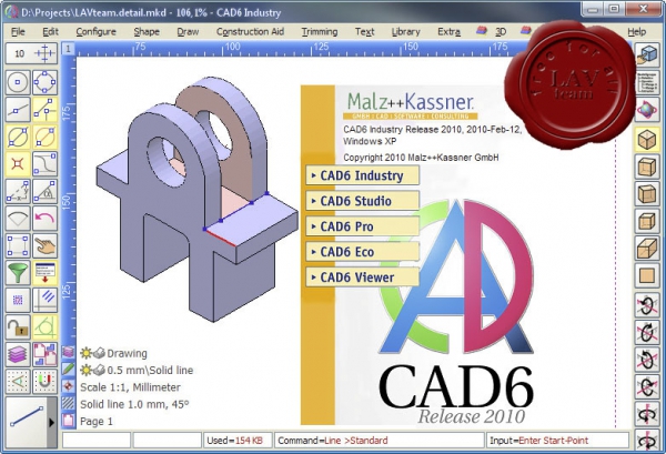 Malz++Kassner CAD6 Industry Release v2010 build 2010.02.12