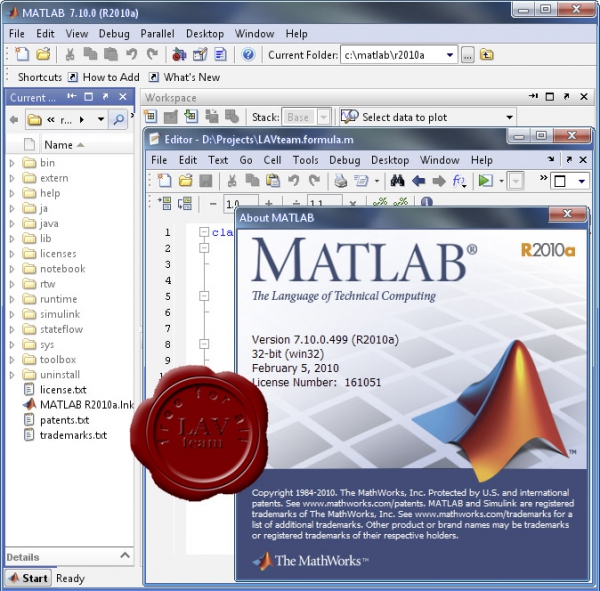 Mathworks Matlab R2010a v7.10.0.499 x86