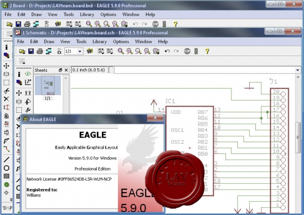 CadSoft EAGLE Pro v5.9.0