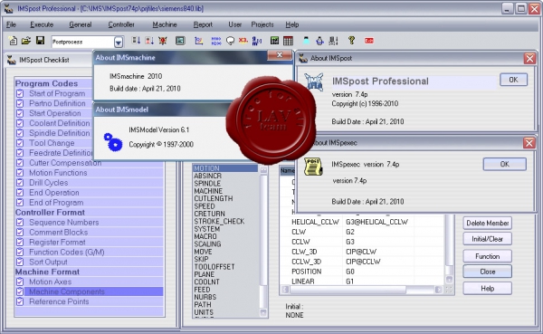 Intelligent Manufacturing Software IMSpost v7.4p