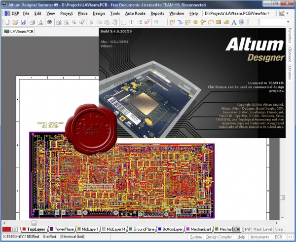 Altium Designer Summer 09 Edition v9.4.0.20159