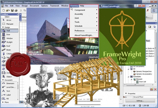 Encina FrameWright Pro v2.9.0.0 for Graphisoft ArchiCAD