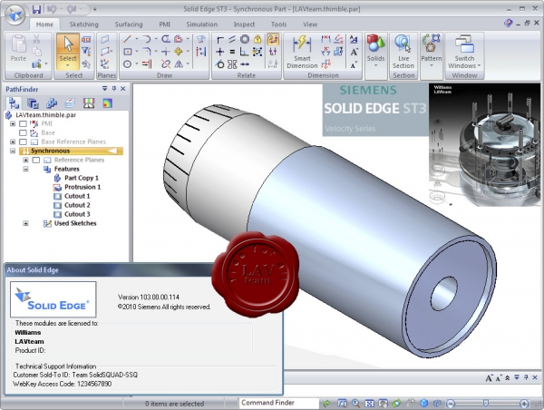 Siemens PLM Software Solid Edge ST3 v103.00.00.114