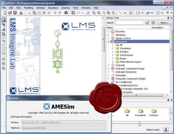 LMS Imagine.Lab AMESim v10.0.0 Rev 10 19904-12394