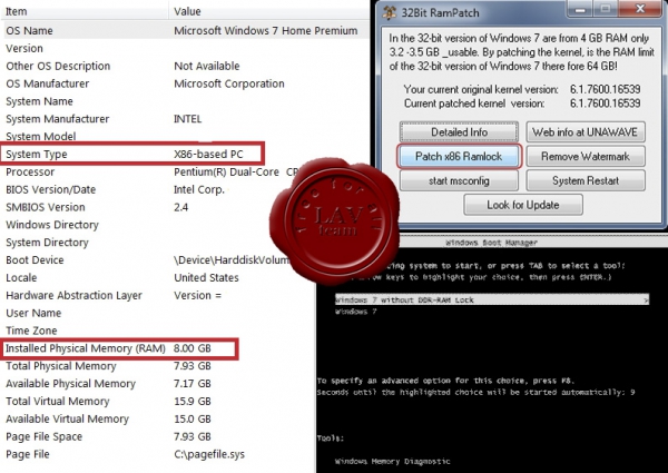 32Bit Ram Patch for Windows 7 v1.0