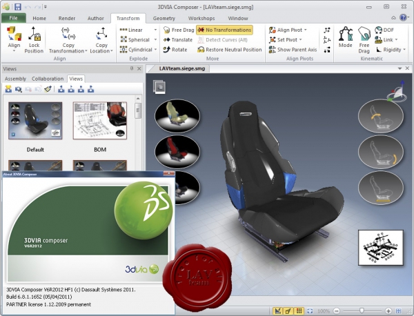 Dassault Systemes 3DVIA Composer V6R2012 HF1 v6.8.1.1652