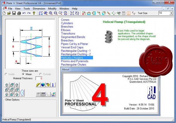 R&L CAD Services Plate'n'Sheet v4.09.14