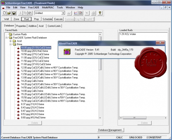 Schlumberger FracCADE v5.41