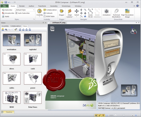 Dassault Systemes 3DVIA Composer V6R2012 HF2 v6.8.2.1682