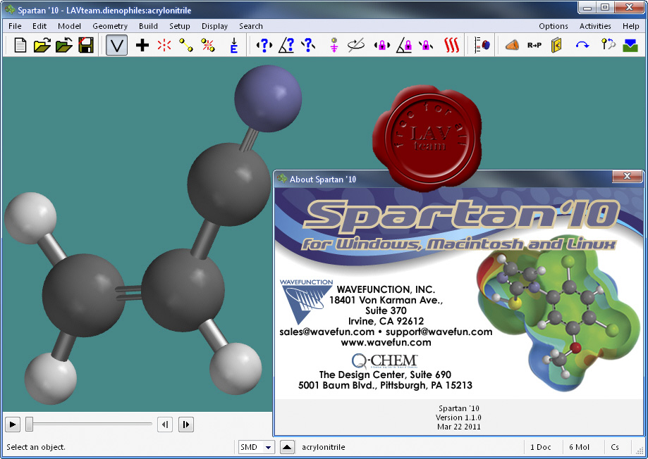 Spartan molecular modeling software free