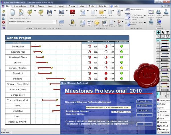 KIDASA Software Milestones Professional 2010 build from 14.07.2011