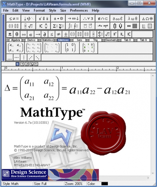 Design Science MathType v6.7a