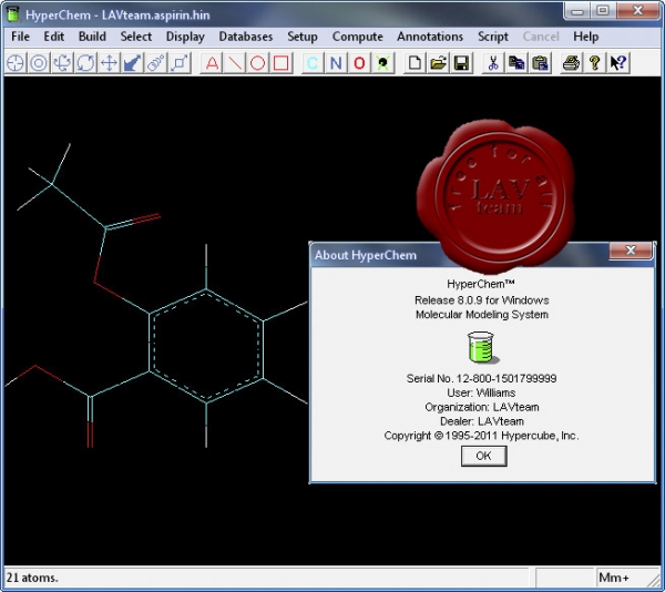 HyperCube HyperChem v8.0.9