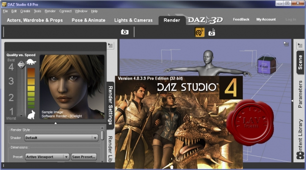 DAZ Studio Pro v4.0.3.9