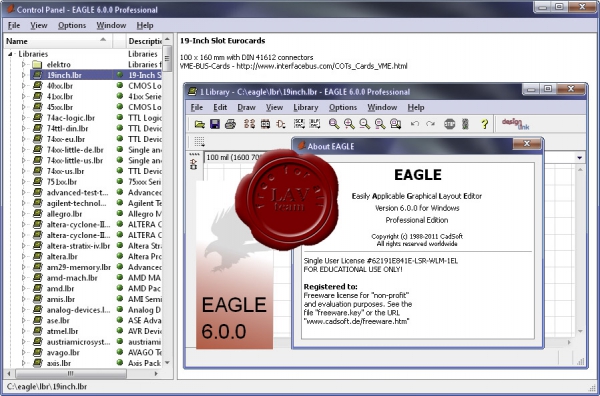 CadSoft Eagle Professional v6.0.0