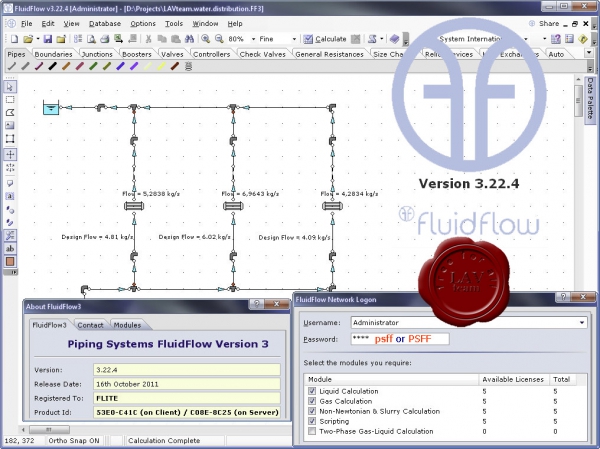 Piping Systems FluidFlow v3.22.4