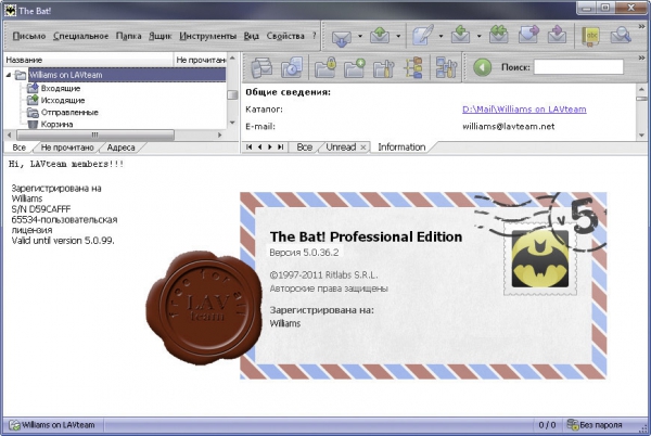 Ritlabs The Bat! v5.0.36.2