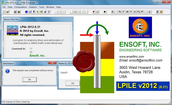 Ensoft LPile v2012.6.31