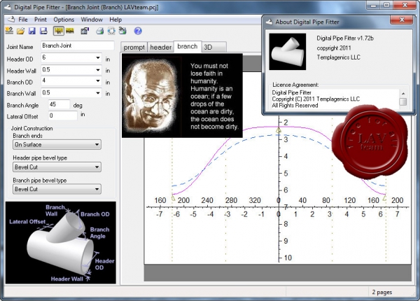 Templagenics Digital Pipe Fitter v1.72b