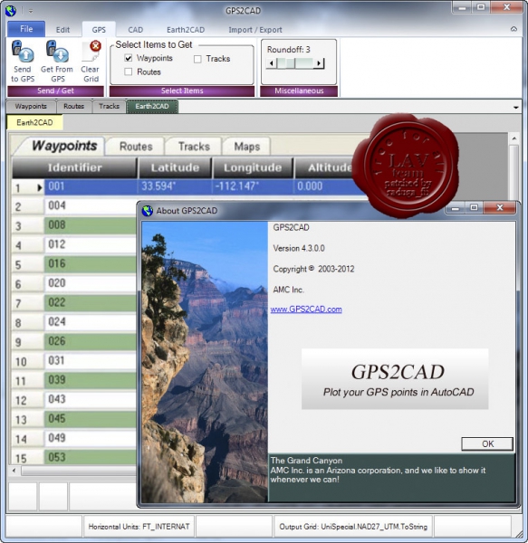 AMC GPS2CAD v4.3.0.0