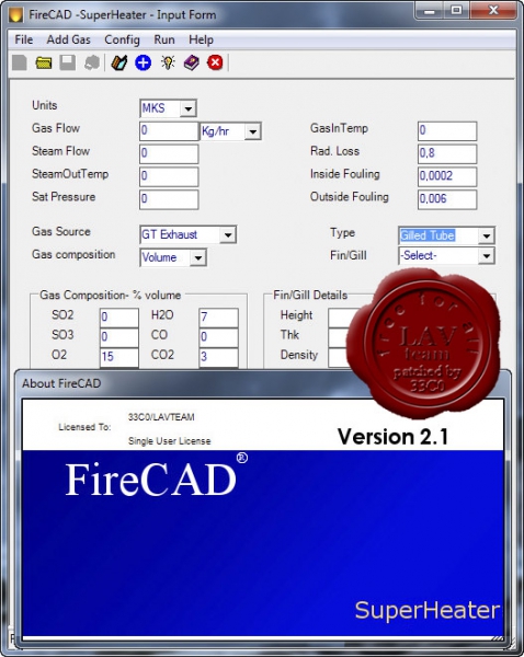 FireCAD v2.1 Super Heater