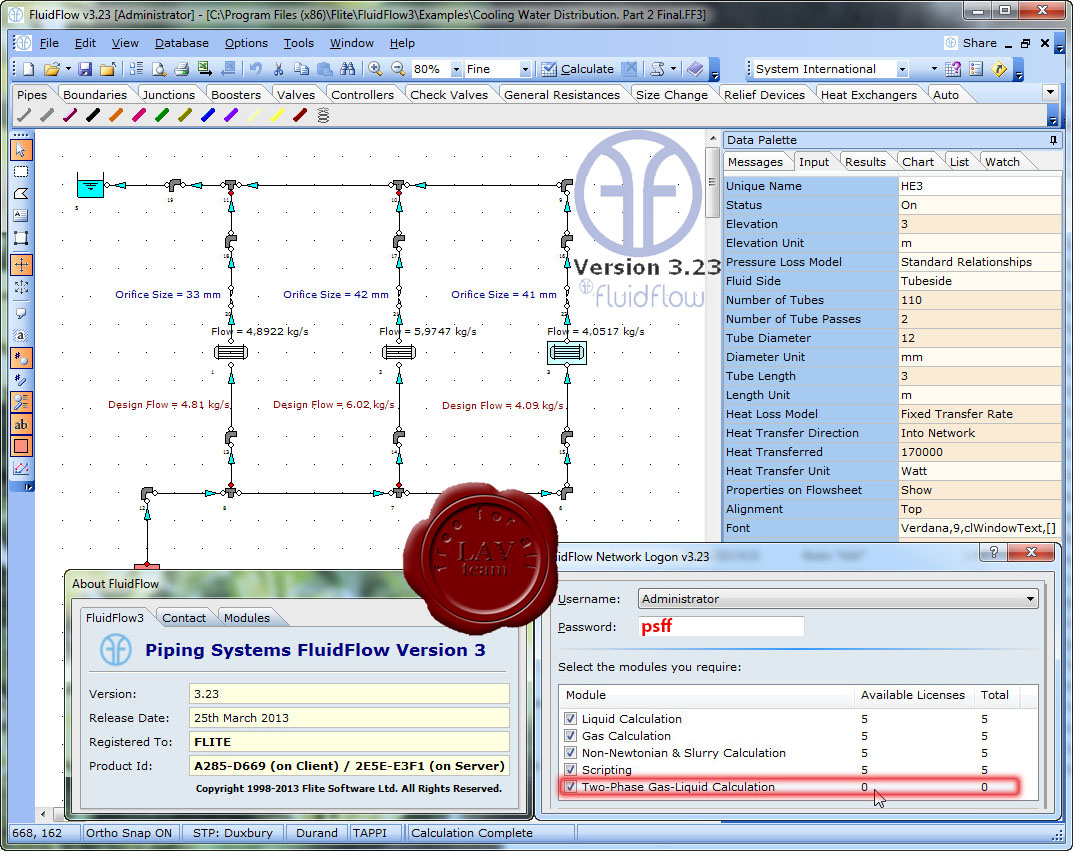 Piping System FluidFlow v. 3.09.1 ENG 64 bit