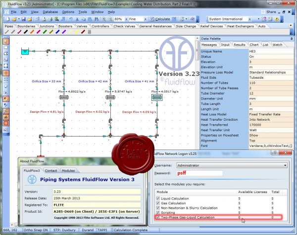 Piping Systems FluidFlow v3.23