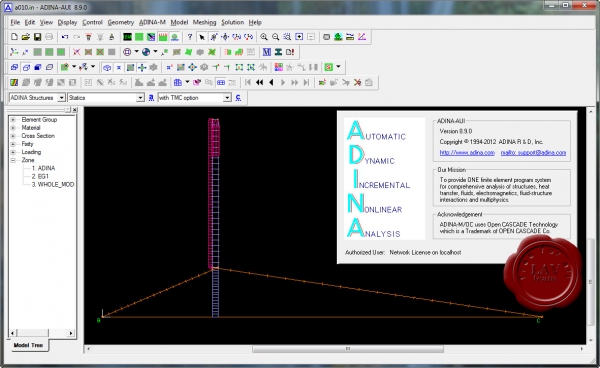 ADINA v8.9.0