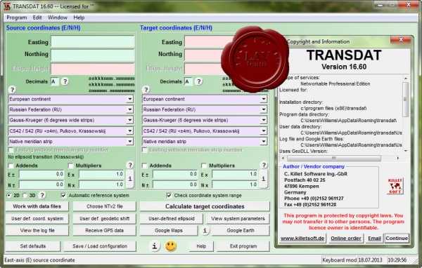 Killetsoft TRANSDAT v16.60