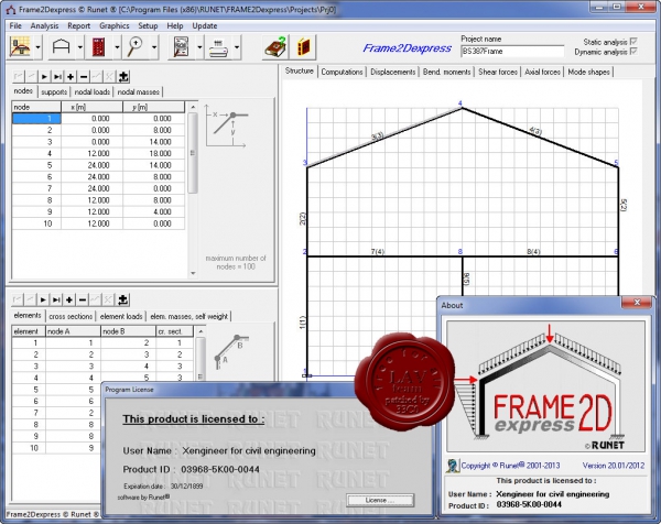 RUNET FRAME2Dexpress v20.01.2012