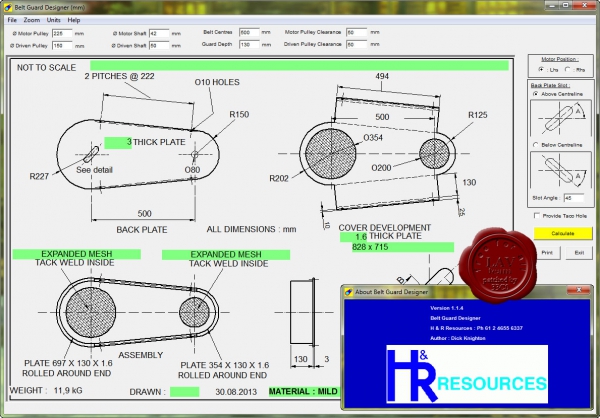 H&R Resources Belt Guard Designer v1.1.4