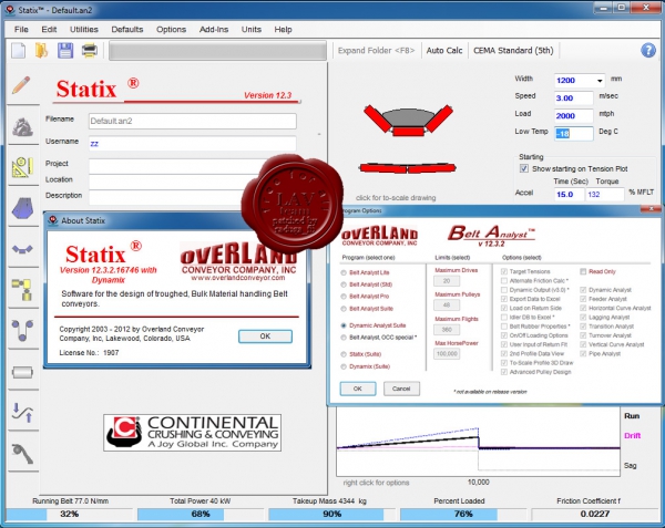 Overland Conveyor Belt Analyst v12.3.2