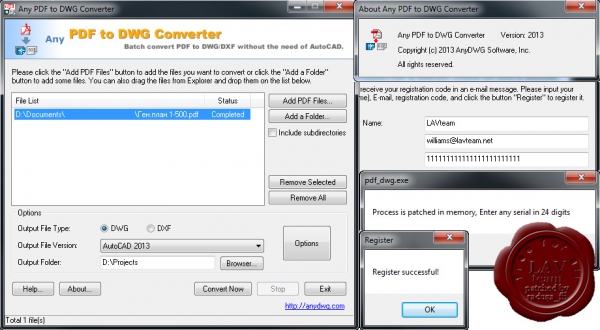 AnyDWG Any PDF to DWG Converter v2013