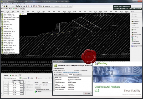 Bentley GeoStructural Analysis v16.00.24.00