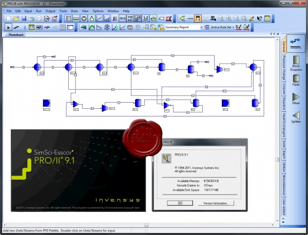 Invensys SimSci-Esscor PRO/II v9.1