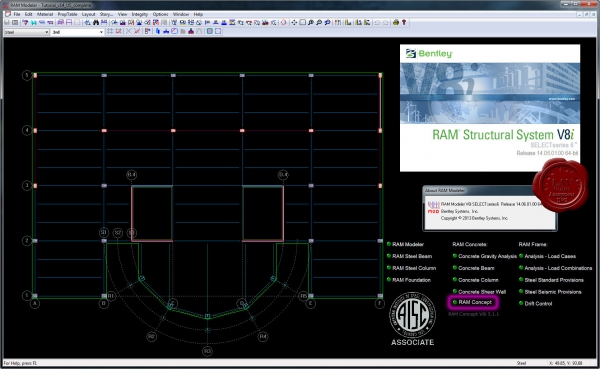 Bentley RAM Structural System V8i v14.06.01.00