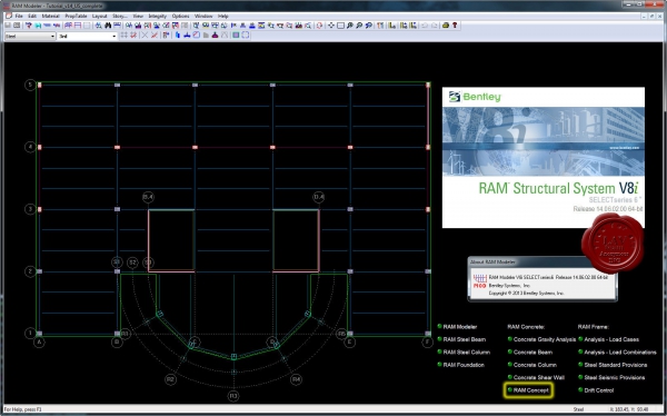 Bentley RAM Structural System V8i v14.06.02.00