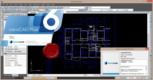 nanoSoft nanoCAD Plus v6.0.2785.1603.2436