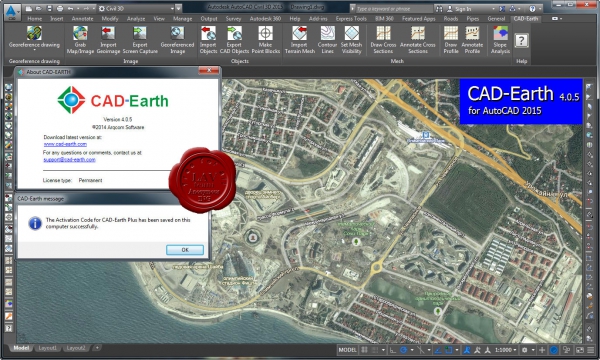 Arqcom CAD-Earth v4.0.5 for AutoCAD 2007-2015