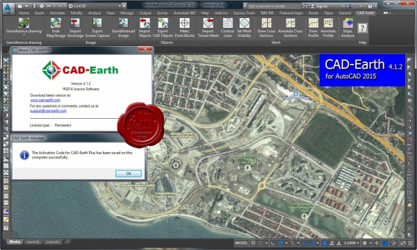 Arqcom CAD-Earth v4.1.2 for AutoCAD 2007-2015