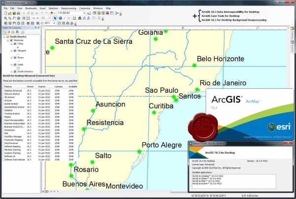 ESRI ArcGIS Desktop v10.3.0.4322