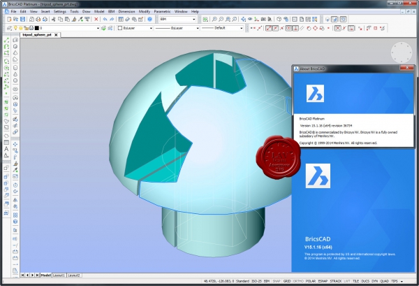 Bricsys Bricscad Platinum v15.1.16.36734