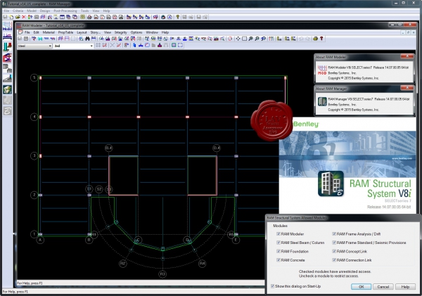 Bentley RAM Structural System V8i SS7 14.07.00.05